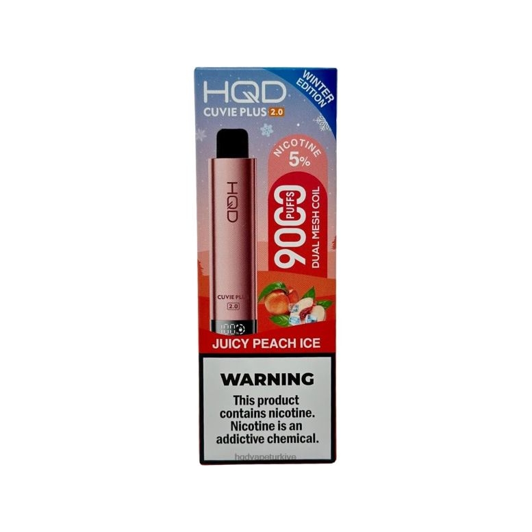 HQD Elektronik Sigara - HQD CUVIE PLUS 2.0 (kış baskısı) sulu şeftalili buz F2F46204
