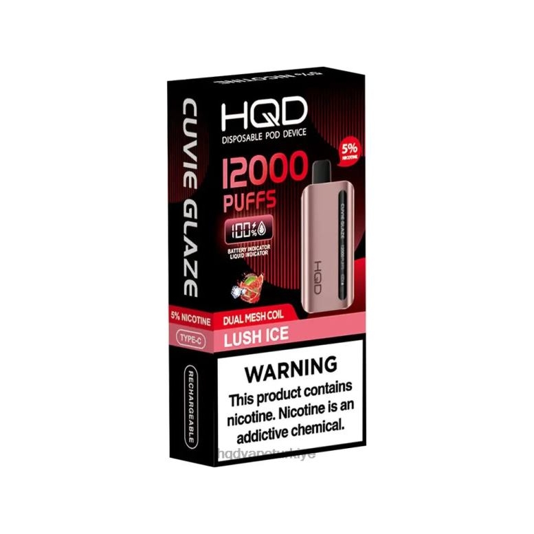HQD Vapes Online - HQD CUVIE GLAZE tek kullanımlık vape 12000 yemyeşil buz F2F46210