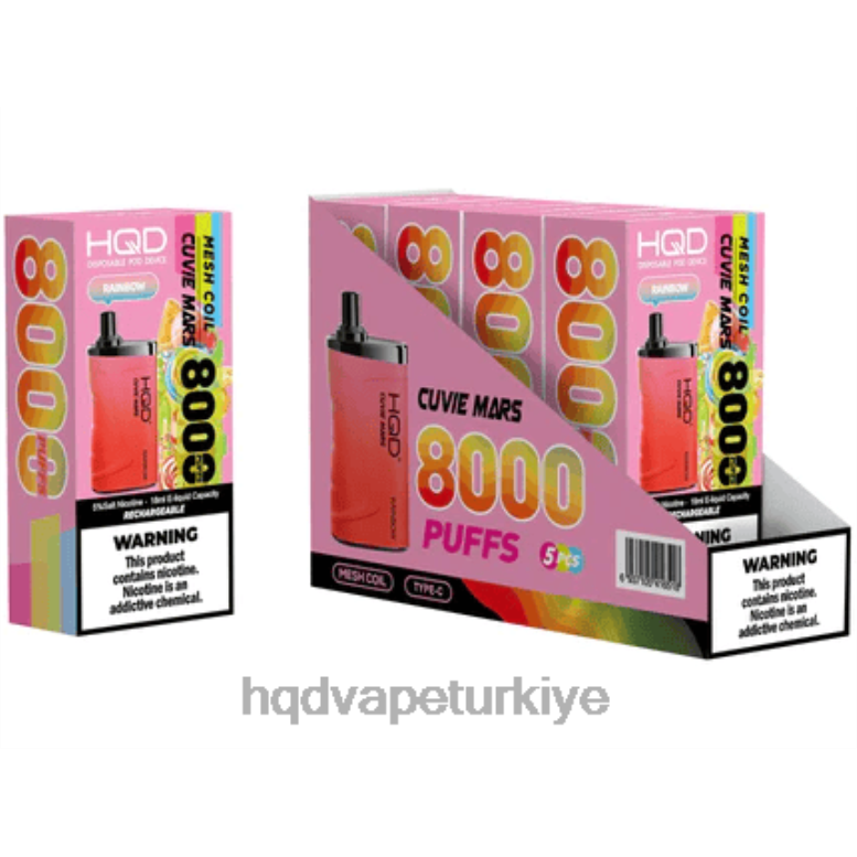 HQD Vapes Online - HQD CUVIE MARS tek kullanımlık gökkuşağı F2F46240