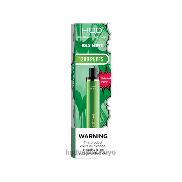 HQD Vapes Online - HQD CUVIE PLUS tek kullanımlık elektronik sigara gökyüzü nane F2F46250
