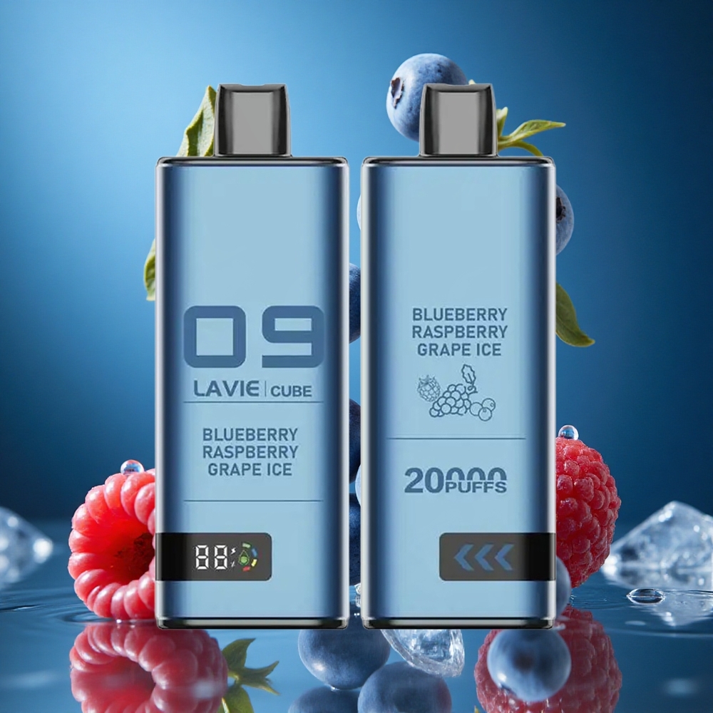 Lavie Cube 20000 Puff Ahududu Yaban Mersini Üzüm Buz Turkey vapes