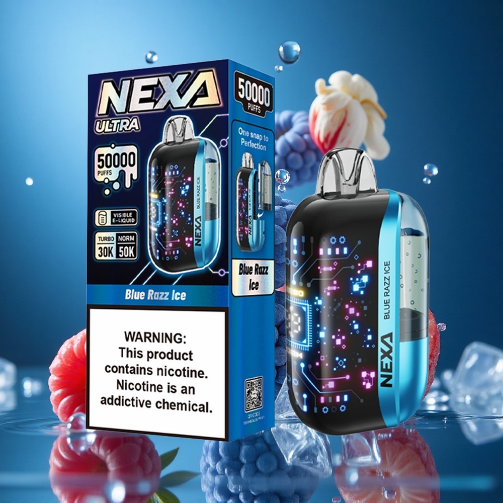 NEXA Ultra 50000 Puff Mavi Ahududu Buz Turkey vapes