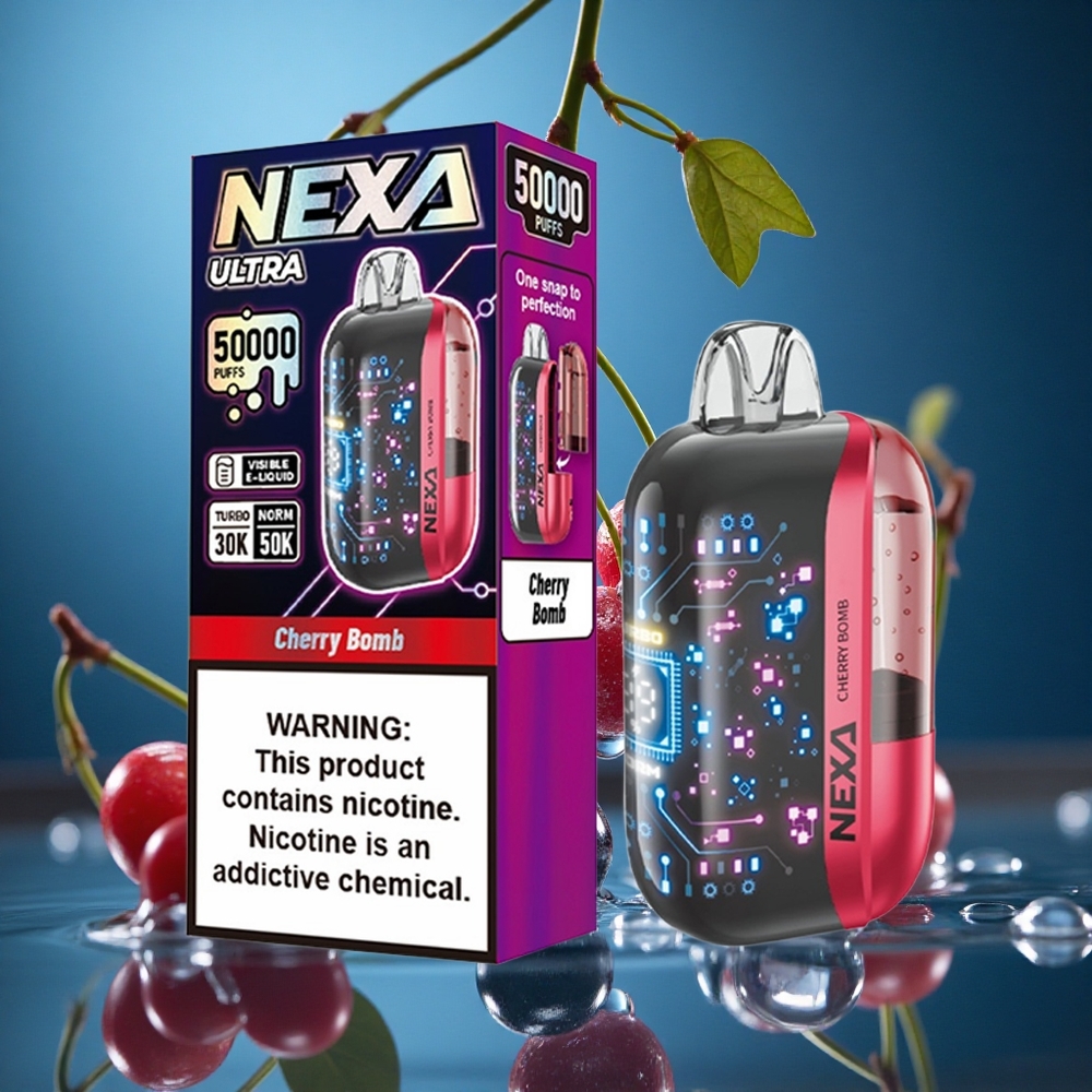 NEXA Ultra 50000 Puff Vişne Kombinasyonu 3D Kavisli Ekran Turkey vapes