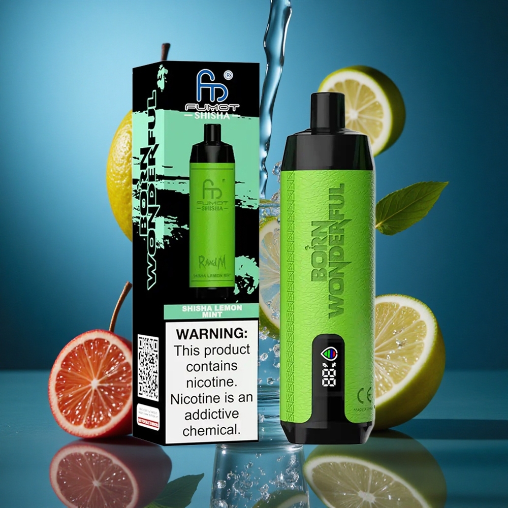 RandM Fumot Shisha 10000 Puff Limon Nane Shisha 18ml Önceden Doldurulmuş Turkey vapes
