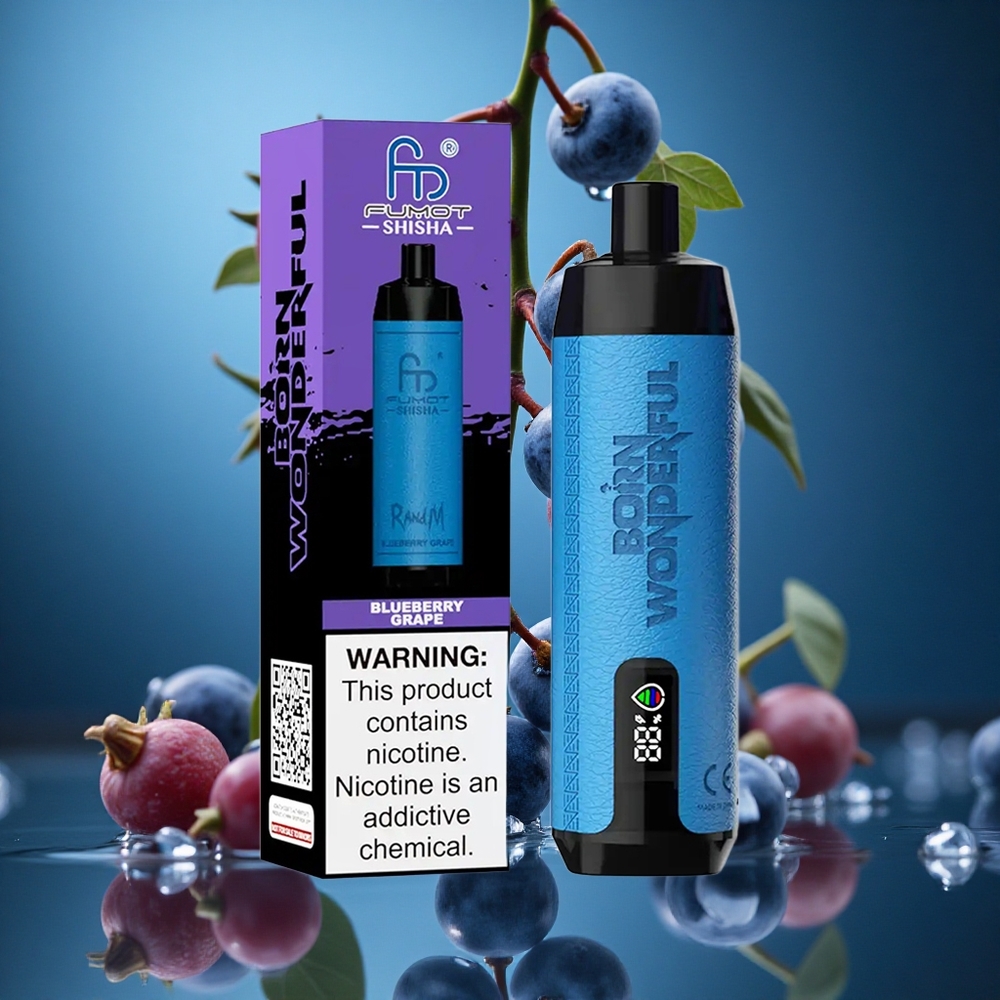 RandM Fumot Shisha 10000 Puff Mavi Üzüm Aroması Turkey vapes