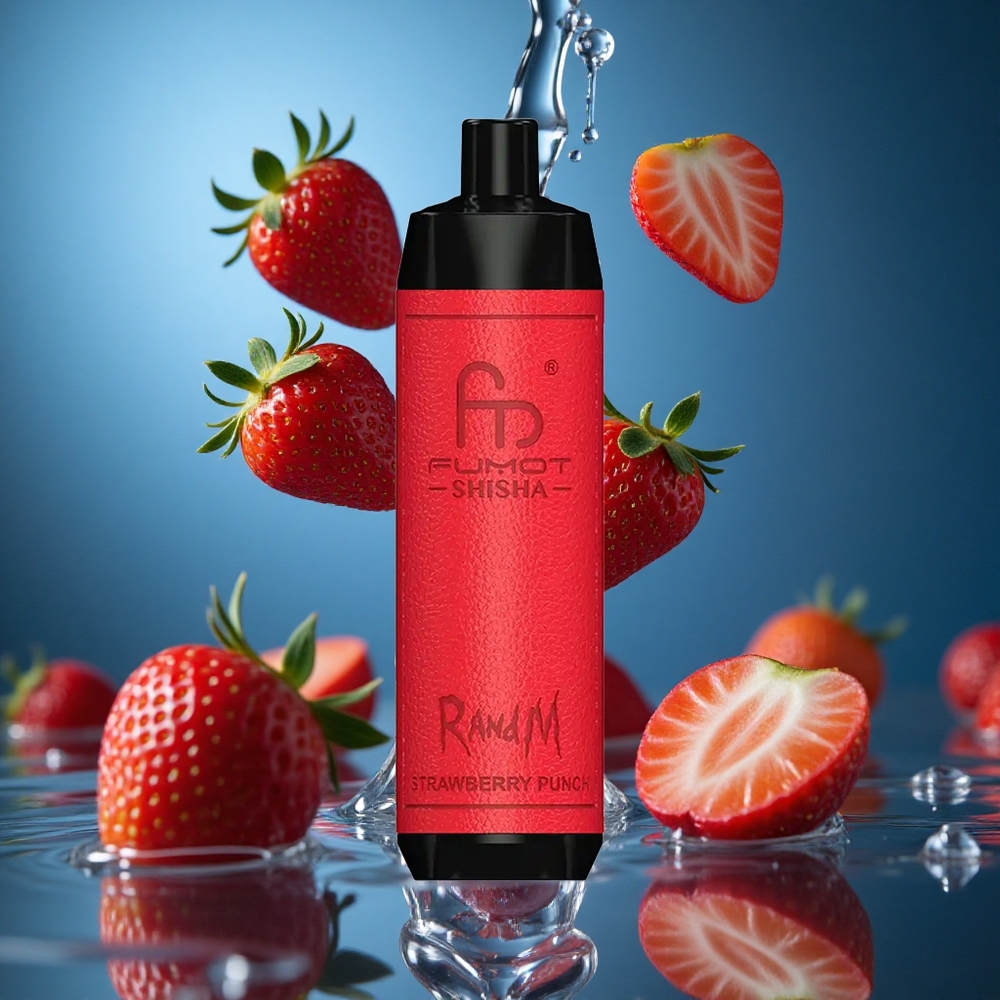 RandM Fumot Shisha 10000 Puff Çilekli Punch Turkey vapes