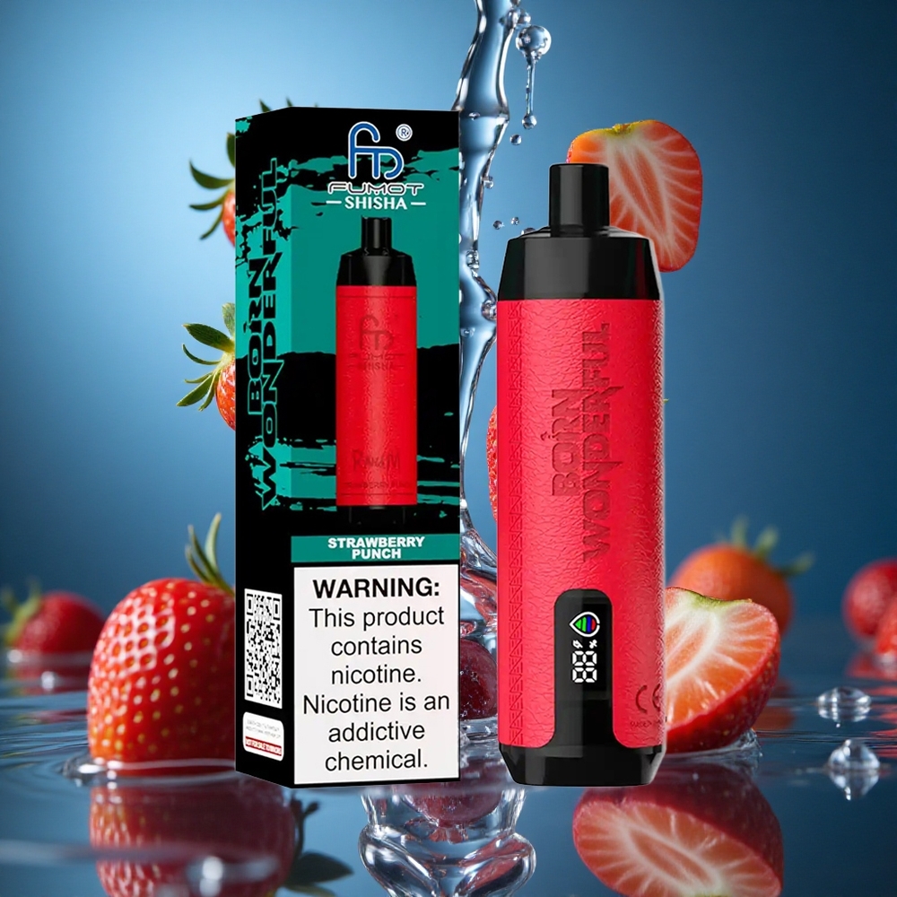 RandM Fumot Shisha 10000 Puff Çilekli Punch Turkey vapes