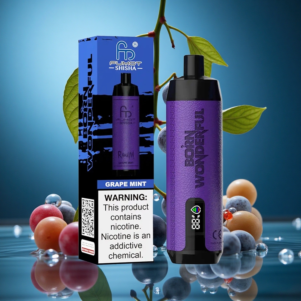 RandM Fumot Shisha 10000 Puff Üzüm Nane 18ml Turkey vapes