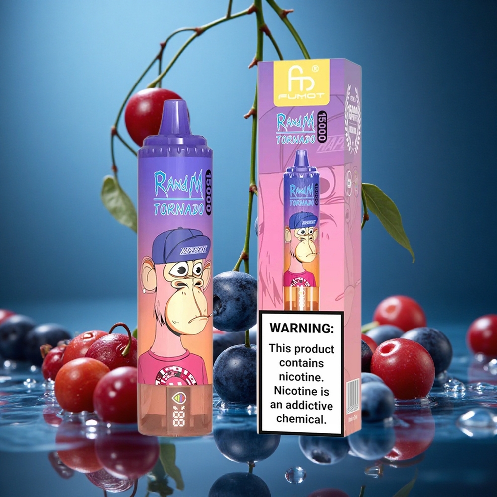 RandM Fumot Tornado 15000 Puff Ahududu Vişne Yaban Mersini Turkey vapes