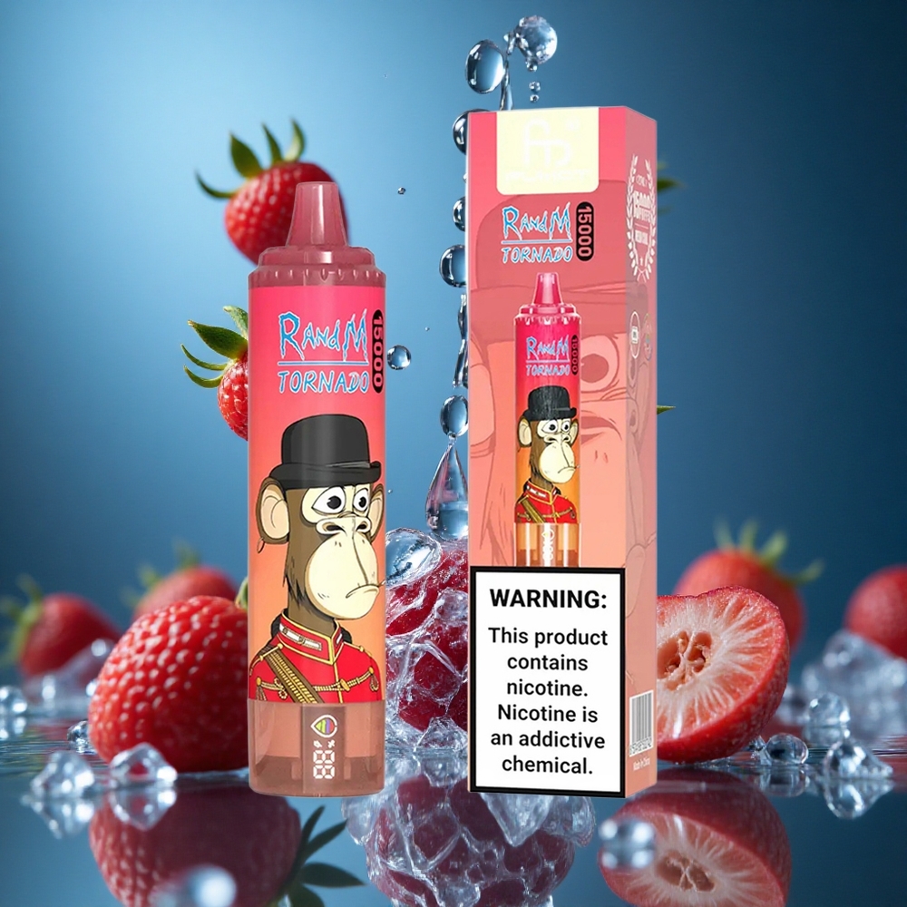 RandM Fumot Tornado 15000 Puff Kırmızı Enerji Buz Turkey vapes