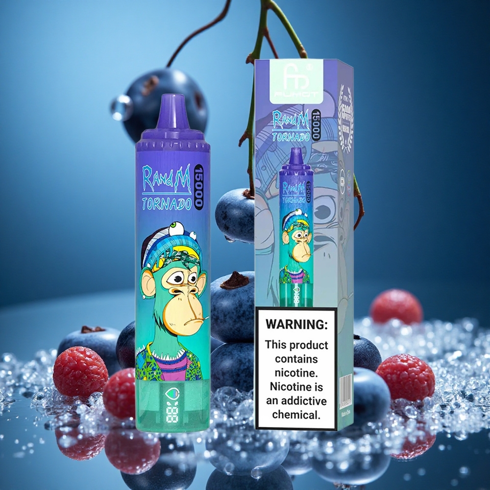 RandM Fumot Tornado 15000 Puffs Mavi Böğürtlen Buzlu Turkey vapes