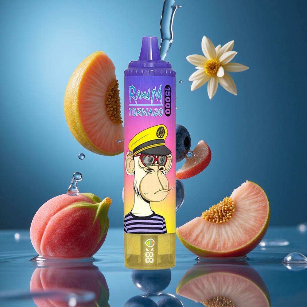 RandM Fumot Tornado 15000 Puffs Şeftali Yabanmersini Şekerli Turkey vapes
