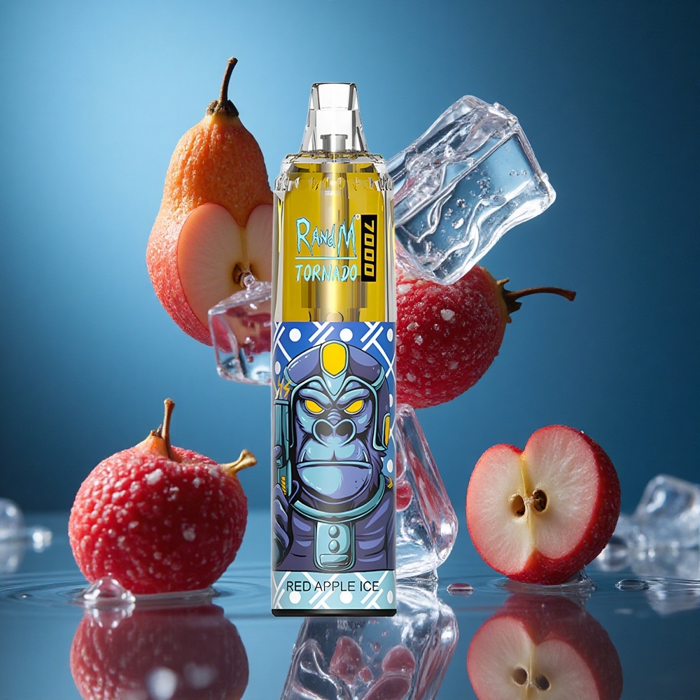 RandM Fumot Tornado 7000 Puff Kırmızı Elma Buz Turkey vapes