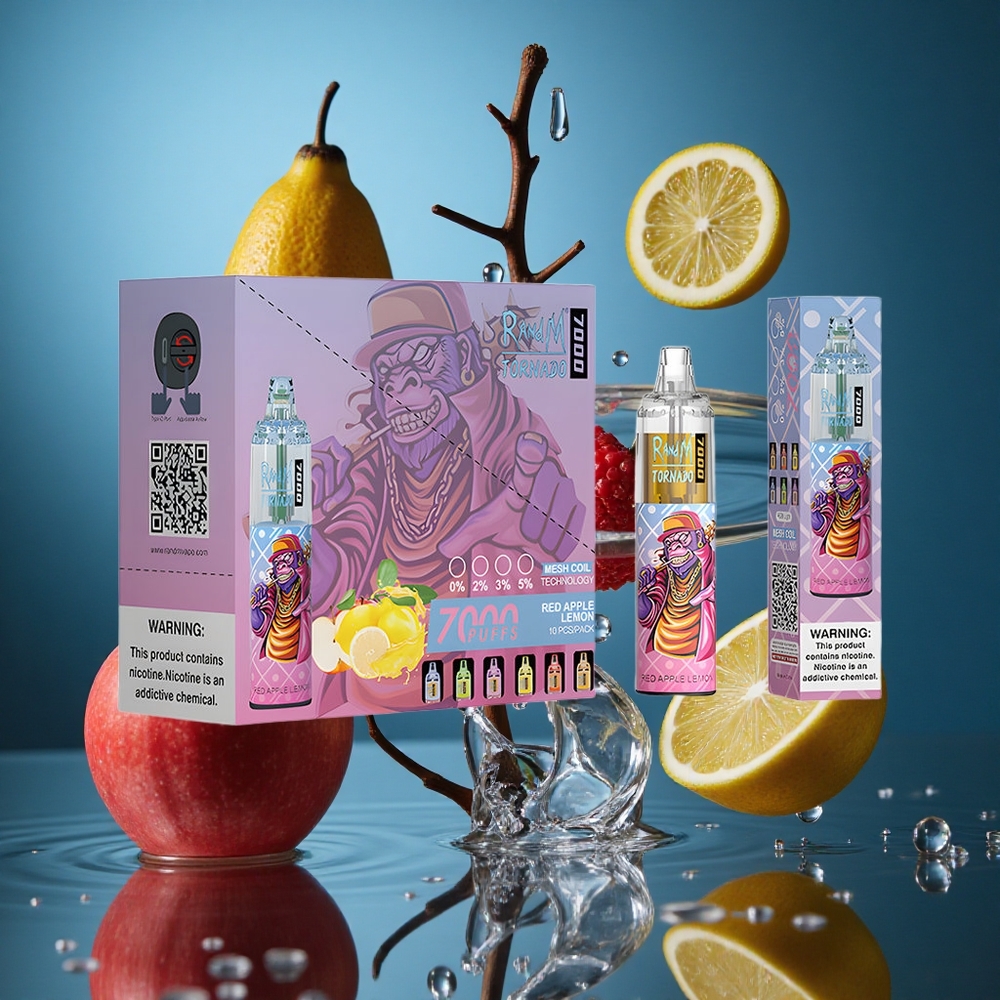 RandM Fumot Tornado 7000 Puff Kırmızı Elma Limon Türkiye vapes