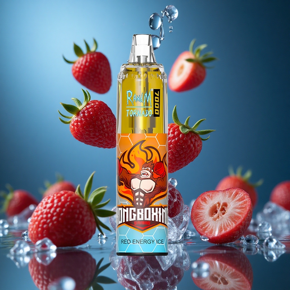 RandM Fumot Tornado 7000 Puffs Kırmızı Enerji Buz Turkey vapes