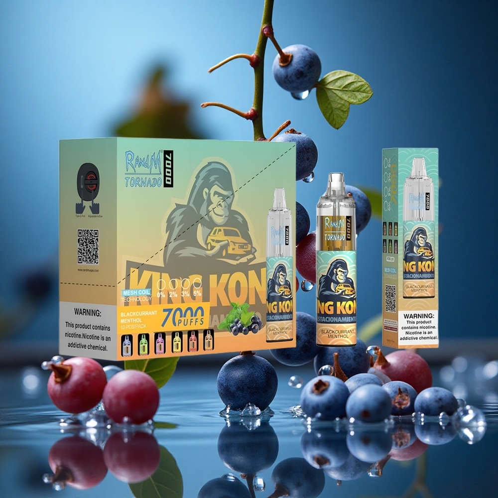 RandM Fumot Tornado 7000 Puffs Kara Frenküzümü Nane Turkey vapes