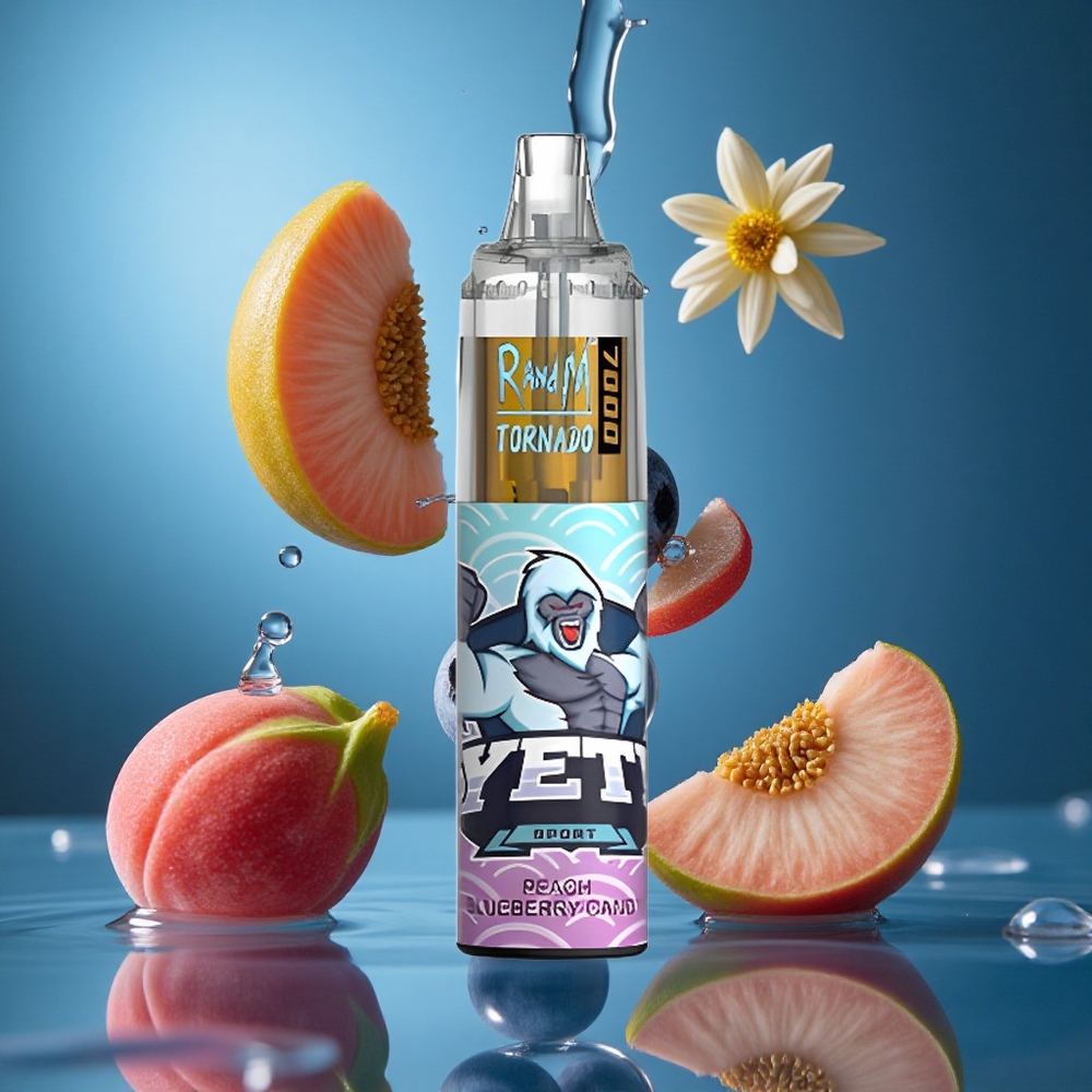 RandM Fumot Tornado 7000 Puffs Şeftali Yaban Mersini Şeker Turkey vapes