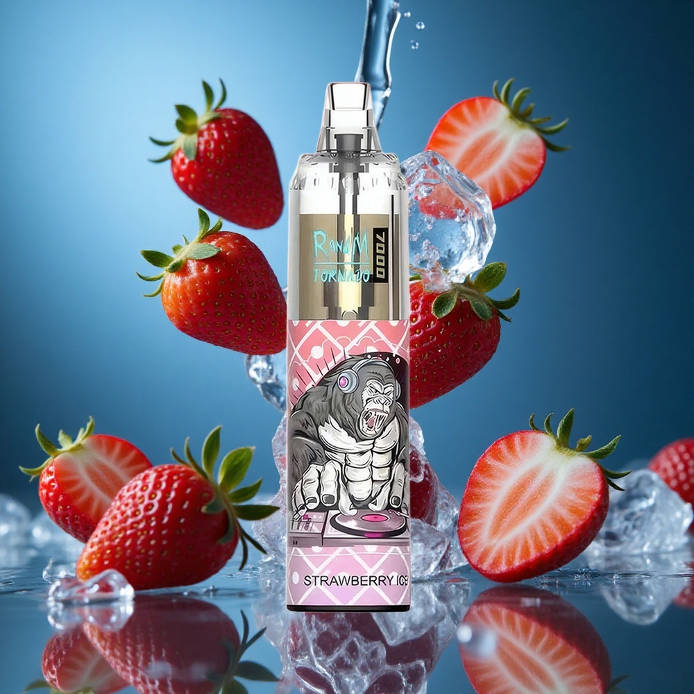 RandM Fumot Tornado 7000 Puffs Çilek Buz Turkey vapes