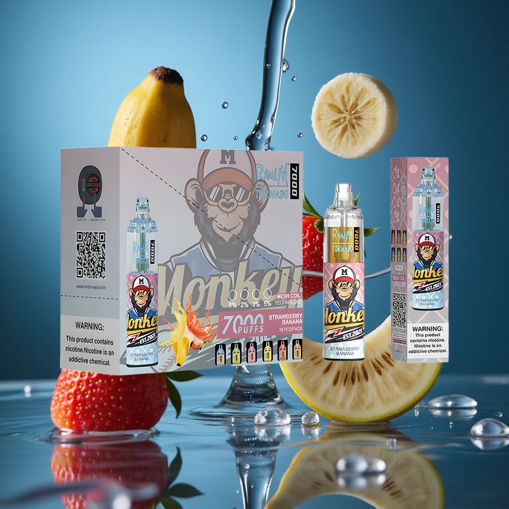 RandM Fumot Tornado 7000 Puffs Çilek Muz Turkey vapes
