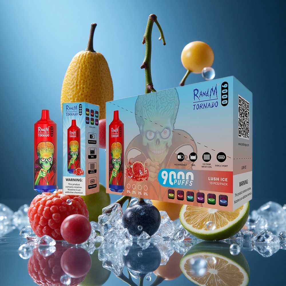 RandM Fumot Tornado 9000 Puffs 54 Çeşit Lush Ice (Buzul Yeşili) Turkey vapes