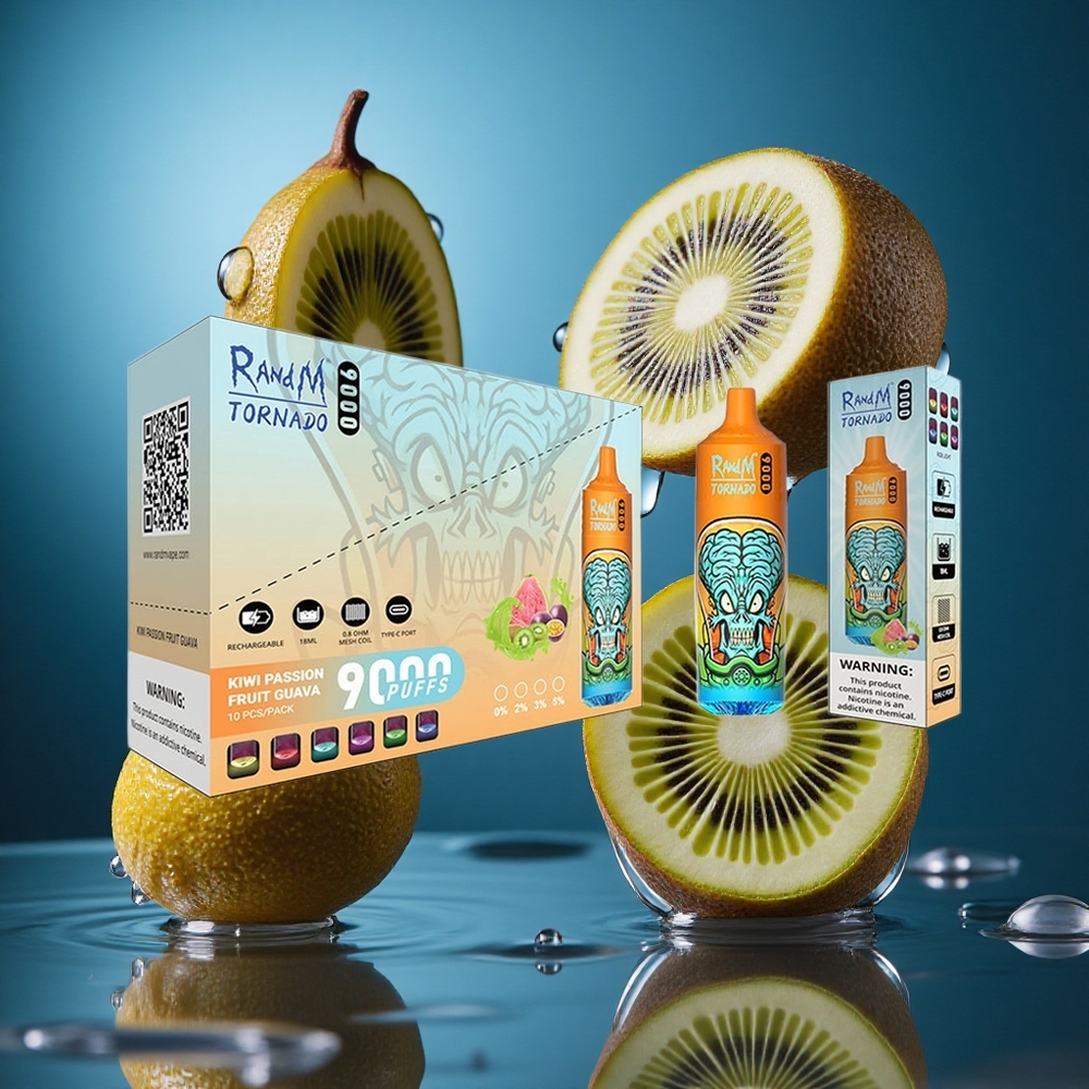 RandM Fumot Tornado 9000 Puffs Çarkıfelek Meyvesi Guava Turkey vapes