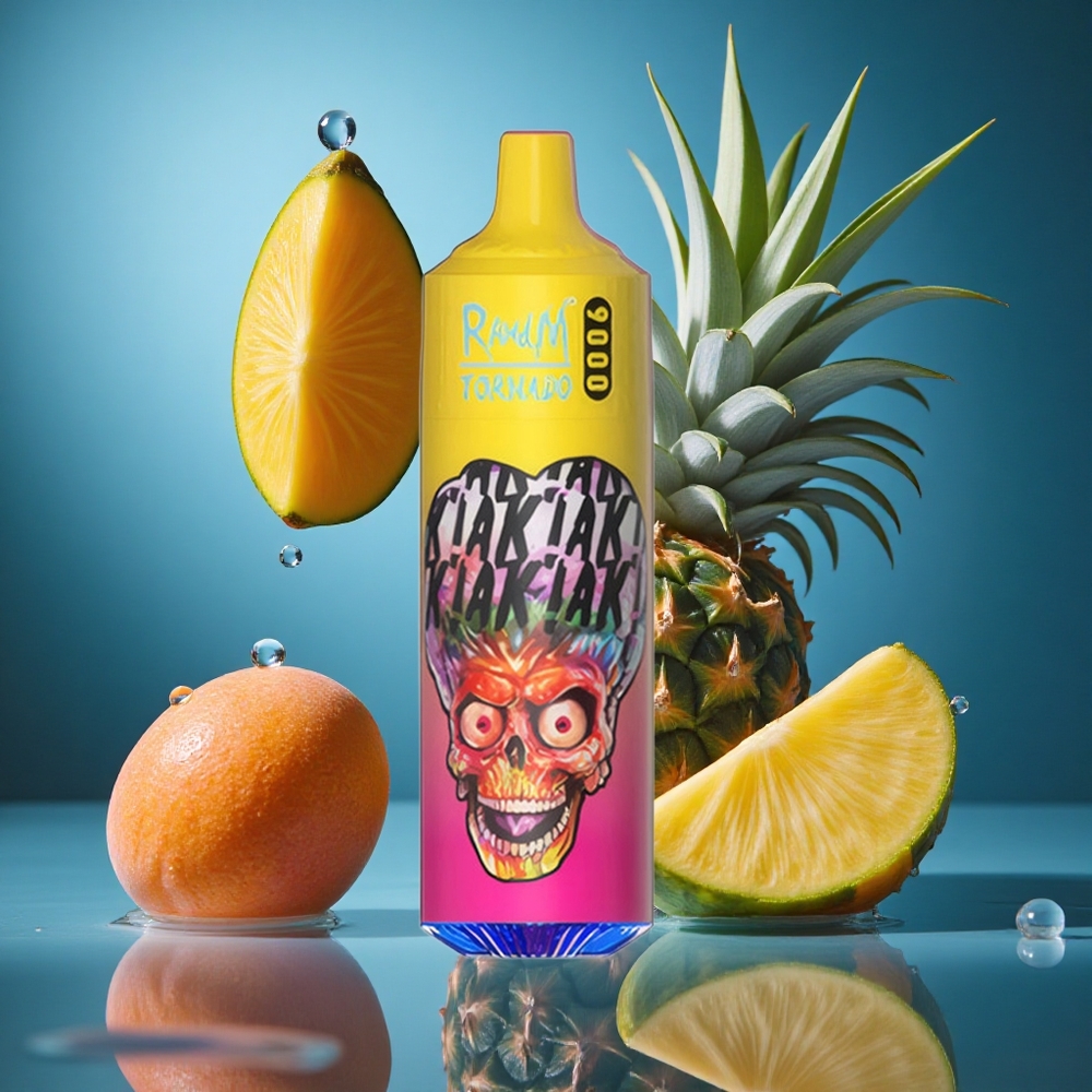 RandM Fumot Tornado 9000 Puffs Şeftali Mango Ananas Turkey vapes