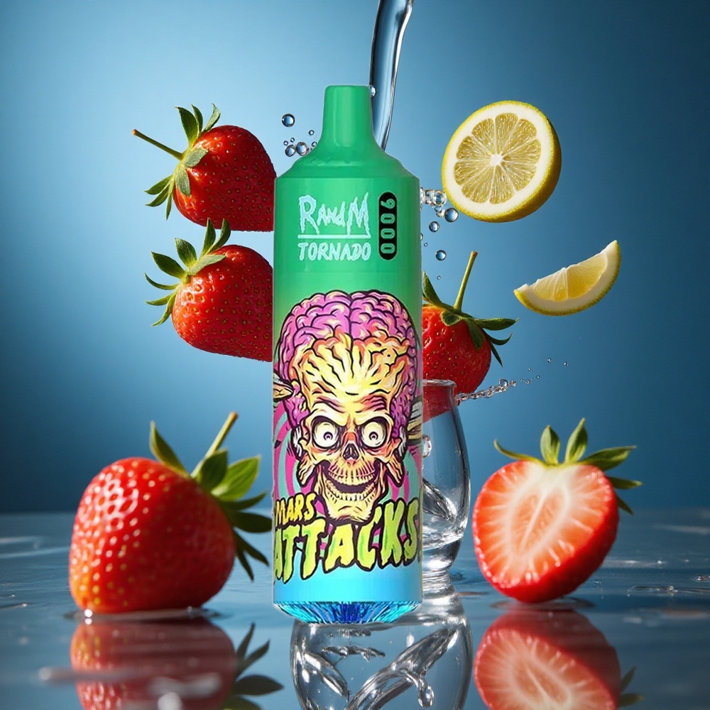RandM Fumot Tornado 9000 Puffs Çilek Limonata Turkey vapes