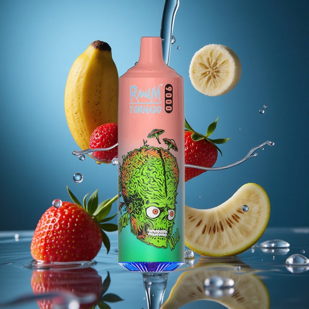 RandM Fumot Tornado 9000 Puffs Çilek Muz Turkey vapes