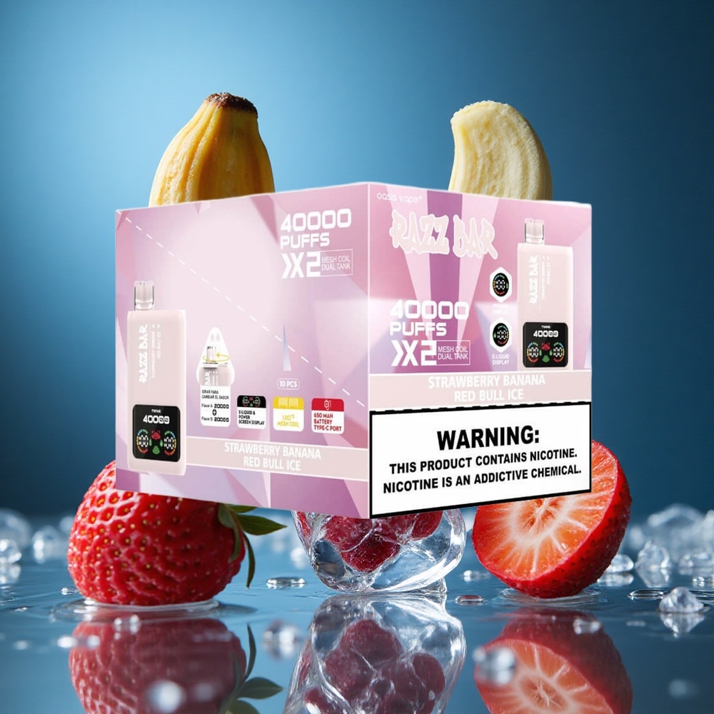 Razz Bar 40000 Puff Çilek Muz_Kırmızı Boğa Buz Turkey vapes