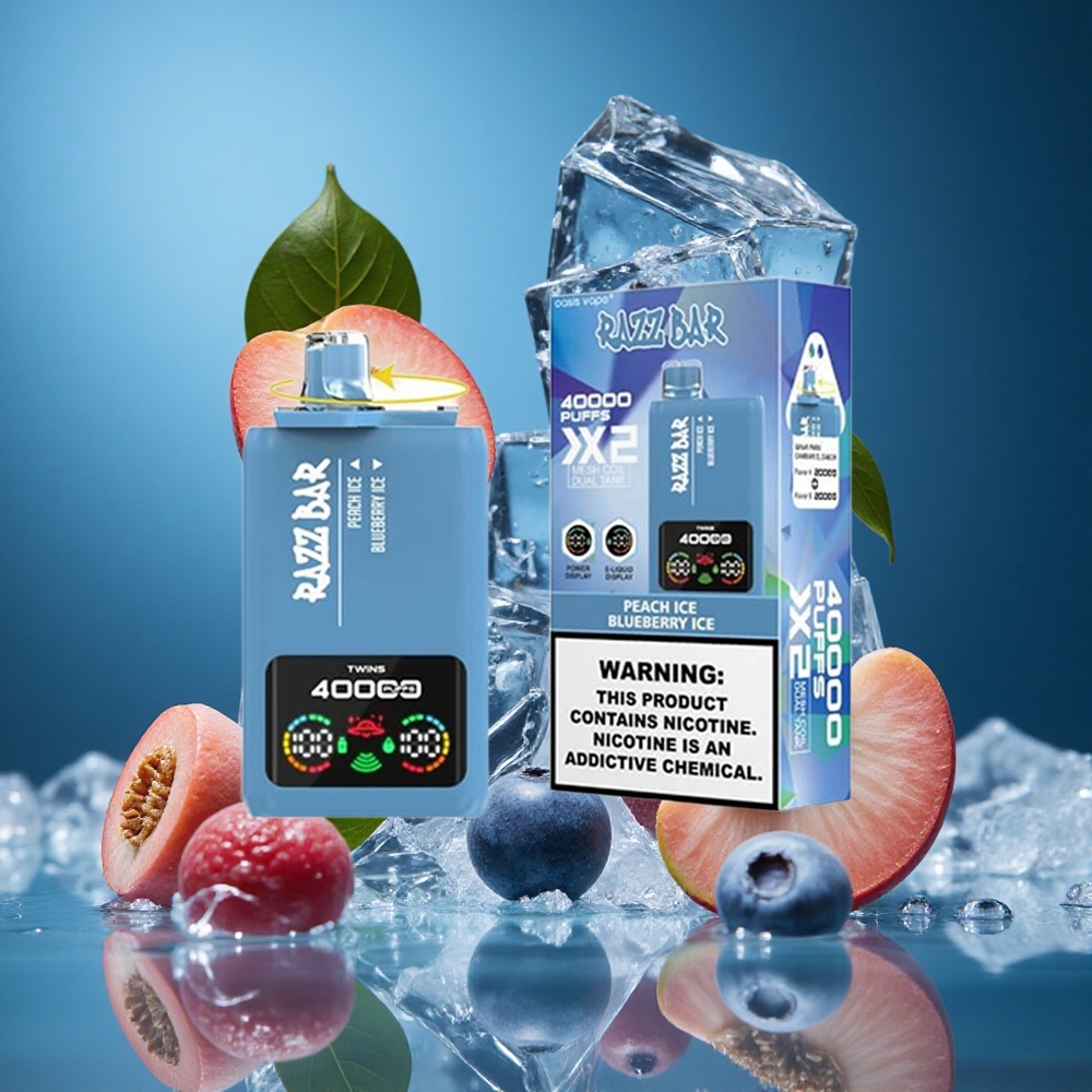 Razz Bar 40000 Puffs Şeftali Buz_Yabanmersini Buz Ekranlı Turkey vapes