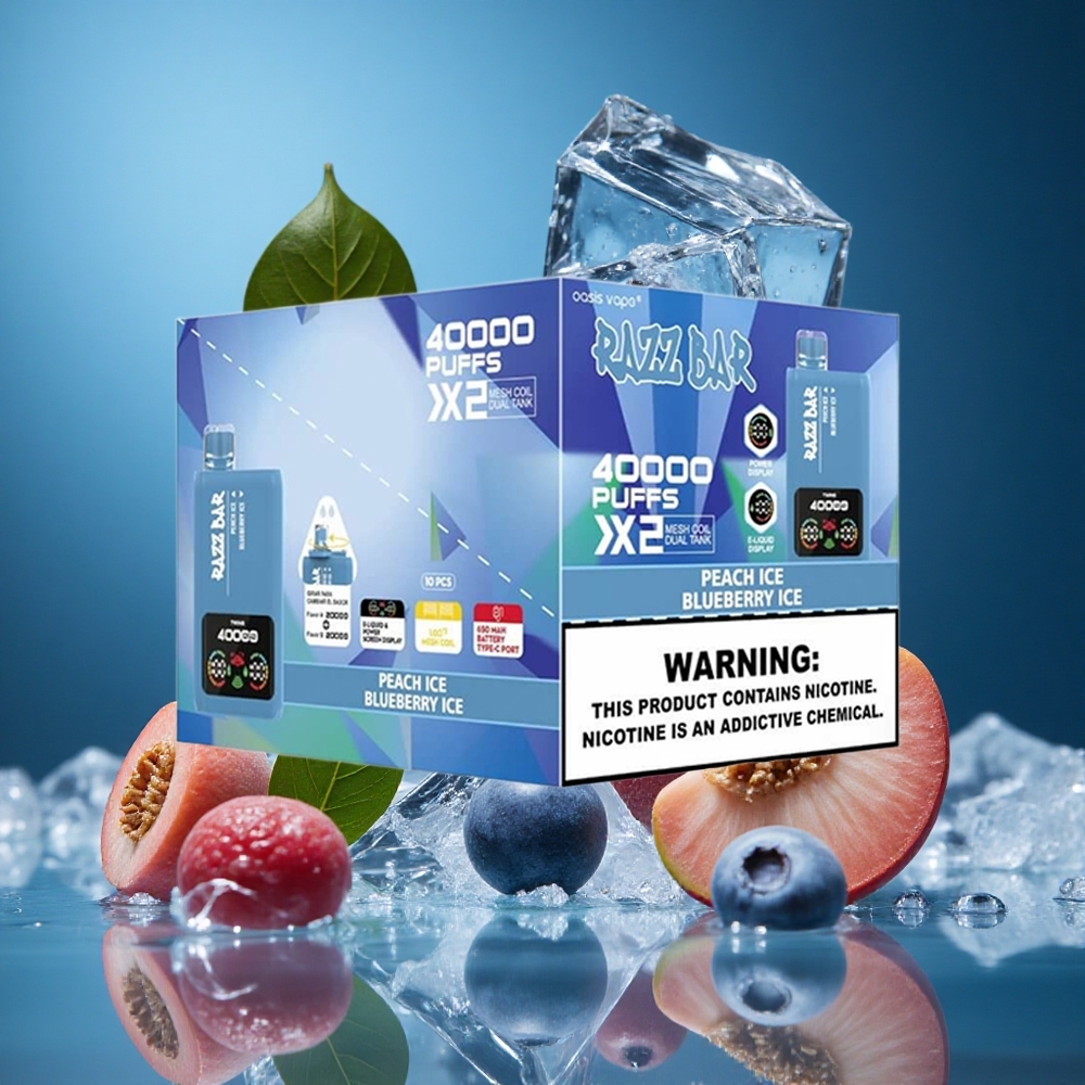 Razz Bar 40000 Puffs Şeftali Buz_Yabanmersini Buz Ekranlı Turkey vapes