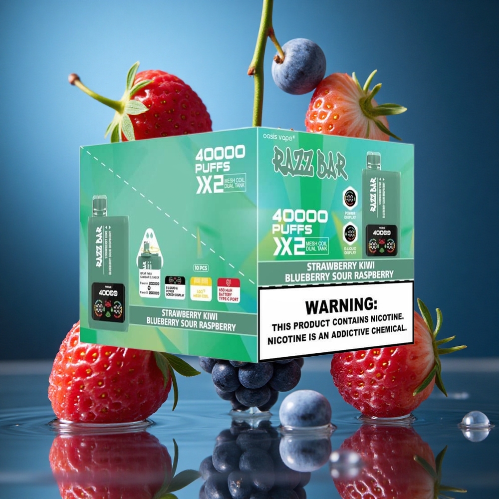 Razz Bar 40000 Puffs Çilek Kivi_Yaban Mersini Ekşi Ahududu Turkey vapes