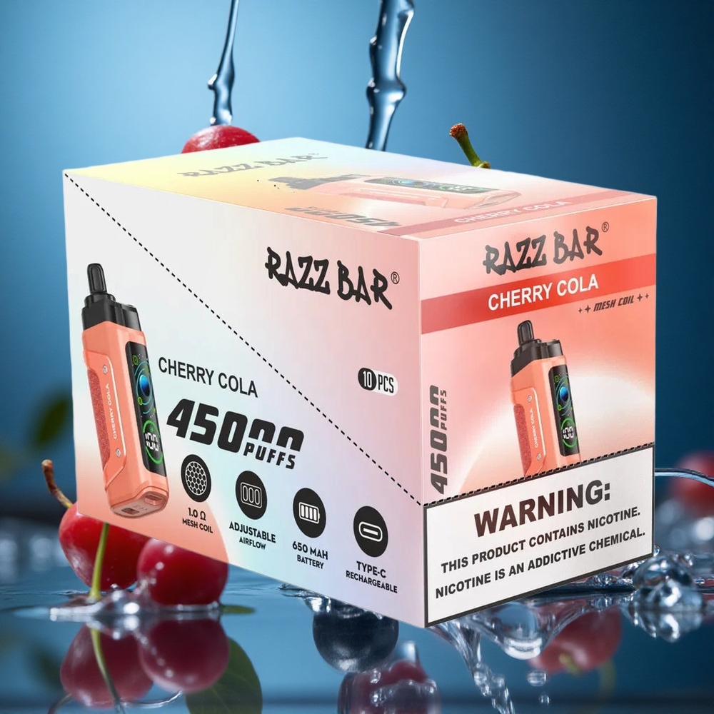 Razz Bar 45000 Puff Vişne Kola Kombinasyonu Turkey vapes