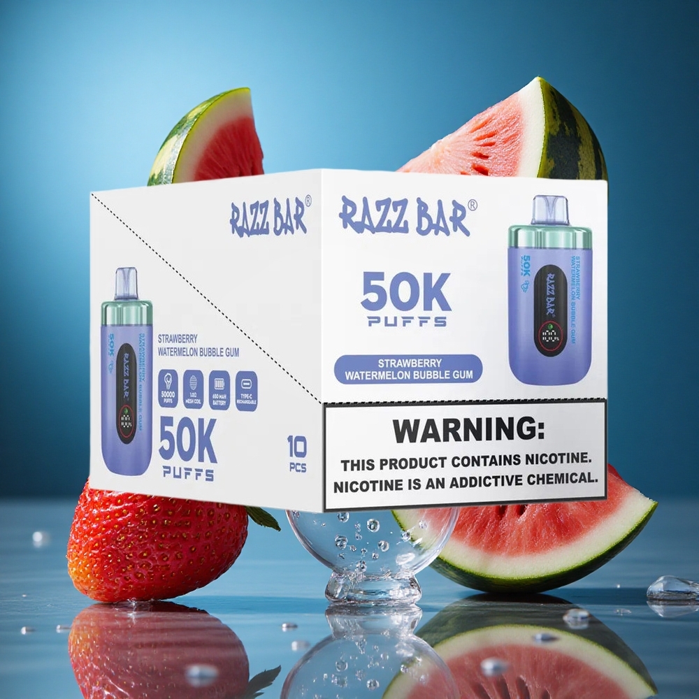 Razz Bar 50K Puffs Çilek Karpuz Balon Şeker Turkey vapes