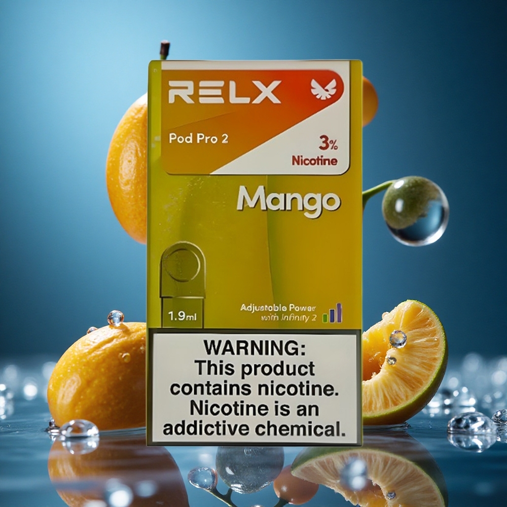 RELX Pod Pro 2 600 Puffs Mango Buz 1,9 ml Vape Kapasitesi Turkey vapes